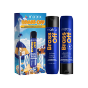 Matrix Brass Off Holiday Duo — blue toning shampoo and conditioner gift set for brunettes