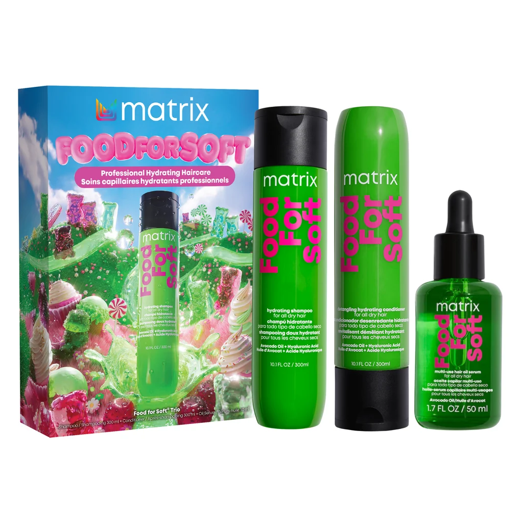 Matrix Food For Soft Holiday Trio — shampoo, conditioner and hair oil serum gift set