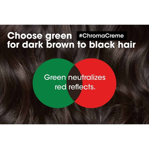 L'Oreal Professionnel Chroma Creme Green Shampoo for Dark Brown Hair