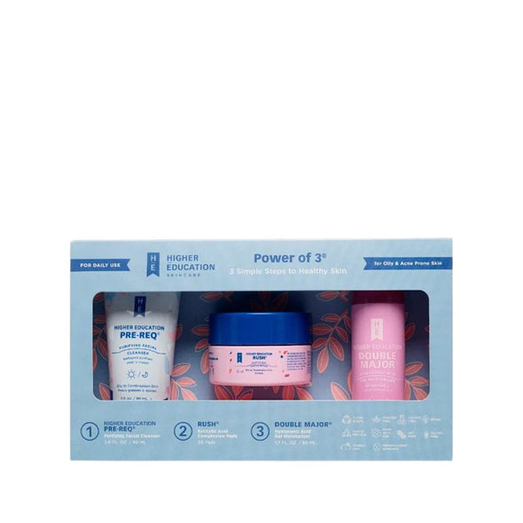 Higher Education Power of Three Kit for Oily or Acne Prone Skin