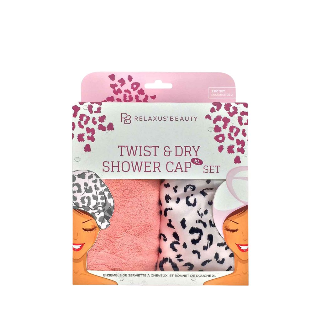 Relaxus Beauty Twist & Dry Shower Cap XL Set - Zennkai