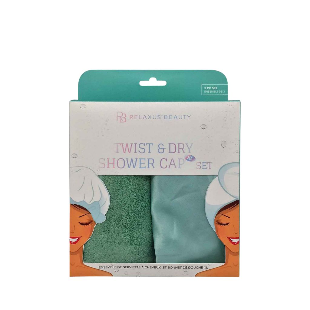 Relaxus Beauty Twist & Dry Shower Cap XL Set - Zennkai