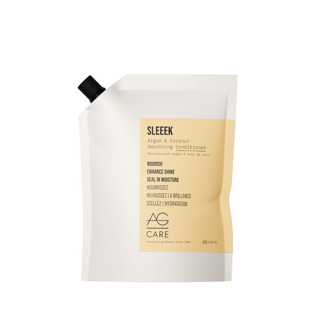 AG Sleeek Argan & Coconut Smoothing Conditioner 1L Refill Pouch - Zennkai